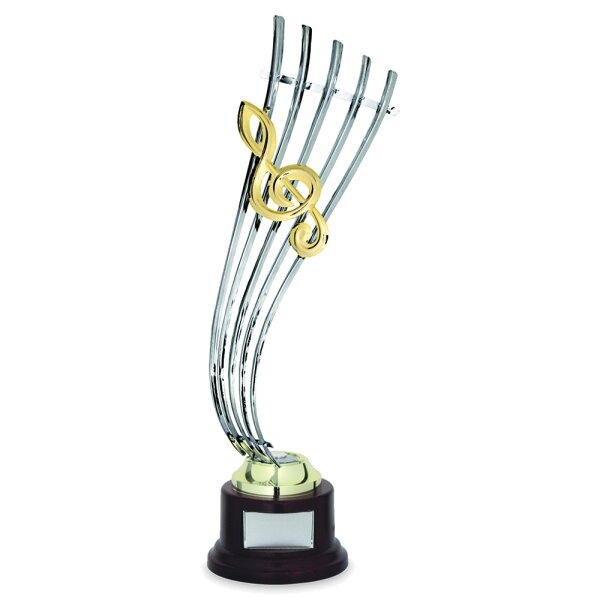 Edelpokal Musik, silber/gold, 40 cm