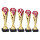 Pokal Dance, gold/rot, mit Logo oder Sportmotiv