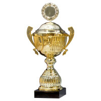 Pokal Lorena, gold, mit Logo oder Sportmotiv