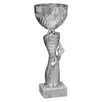Pokal Sanny, silber, mit Logo oder Sportmotiv