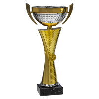Pokal Feodora, gold/silber, mit Logo oder Sportmotiv