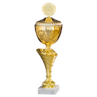 Pokal Glenda, gold, mit Logo oder Sportmotiv