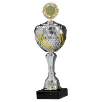 Pokal Blanca, silber/gold, mit Logo oder Sportmotiv