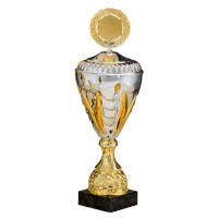 Pokal Nicole, gold/silber, mit Logo oder Sportmotiv