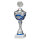 Pokal Wilma, silber/blau, 10 Größen, mit Logo oder Sportmotiv, 30-49 cm