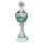 Pokal Olivia, silber/grün, 10 Größen, mit Logo oder Sportmotiv, 30-49 cm