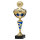 Pokal Jacinda, gold/blau, 10 Größen, mit Logo oder Sportmotiv