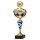 Pokal Jacinda, gold/blau, mit Logo oder Sportmotiv