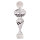 Pokal Pamela, silber/schwarz, 6 Größen, mit Logo oder Sportmotiv, 28-37 cm