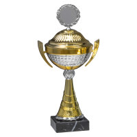 Pokal Kalinka, gold/silber, mit Logo oder Sportmotiv