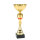 Pokal Mia, gold/rot, 8 Größen, mit Logo oder Sportmotiv