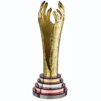 Edelpokal Abstauber, gold, 60 cm
