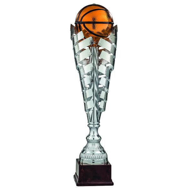 Edelpokal Basketball, silber, 3 Größen, 63-75 cm