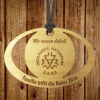 Holzmedaille "Ellipse"