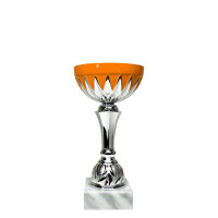 Pokal Tiara, silber/orange