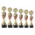 Pokal Duran, gold/rot, 6 Größen, mit Logo oder Sportmotiv, 23-31 cm