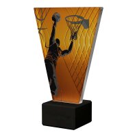 Glaspokal V-Line inkl. UV-Druck "Basketball",...