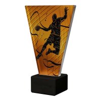 Glaspokal V-Line inkl. UV-Druck "Handball",...