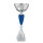 Pokal Mila, silber/blau, mit Logo oder Sportmotiv