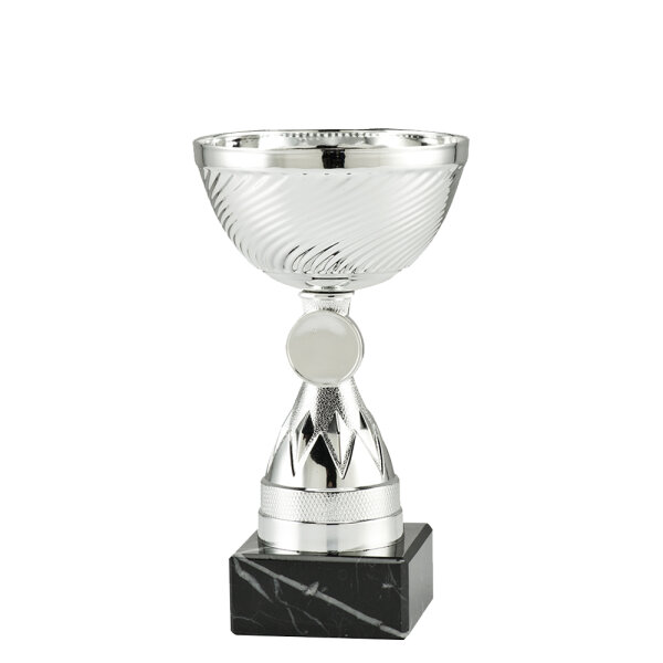 Pokal Emilia, silber, 6 Größen, mit Logo oder Sportmotiv, 12-20 cm