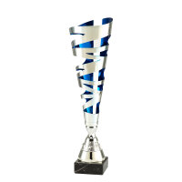 Moderner Pokal Benja, silber/blau, 3 Größen,...