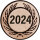 Jahreszahl 2024, DM 25 mm, Standardemblem, bronze
