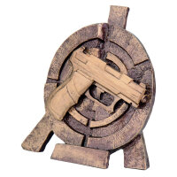 Zielscheibe mit Pistole