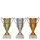 Pokal Mira, gold/silber/bronze, 13 cm, mit Logo oder Sportmotiv
