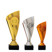 Pokal Norma, gold/silber/bronze, mit Logo oder Sportmotiv
