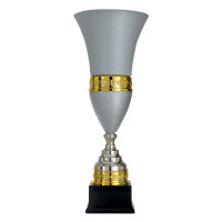 Pokal Crystal-Finn, silber/gold, 3 Größen