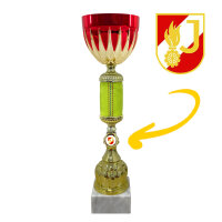 Feuerwehrjugend-Pokal Löscher, gold/rot, 5...