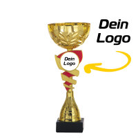 Pokal Florin, gold/rot, 26 cm