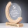 Holz-Glas-Pokal Wooden Light Circle für Geburtstage, 19,5 cm