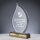 Holz-Glas-Pokal Wooden Flame für Ehrungen, 23,5 cm