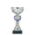Pokal Eline, silber/blau, 3 Größen, mit Logo oder Sportmotiv, 15,5-19 cm