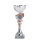 Pokal Selma, silber/orange, 3 Größen, mit Logo oder Sportmotiv, 20-23 cm