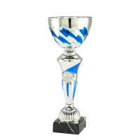 Pokal Celine, silber/blau, 23 cm
