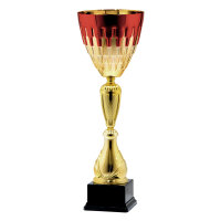 Pokal Patrick, gold/rot, 46 cm
