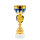 Pokal Mattis, gold/blau, 3 Größen, mit Logo oder Sportmotiv, 25-31 cm