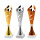 Pokal Esra, gold/silber/bronze, 35 cm