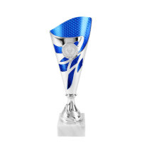 Pokal Betty, silber/blau, 24 cm
