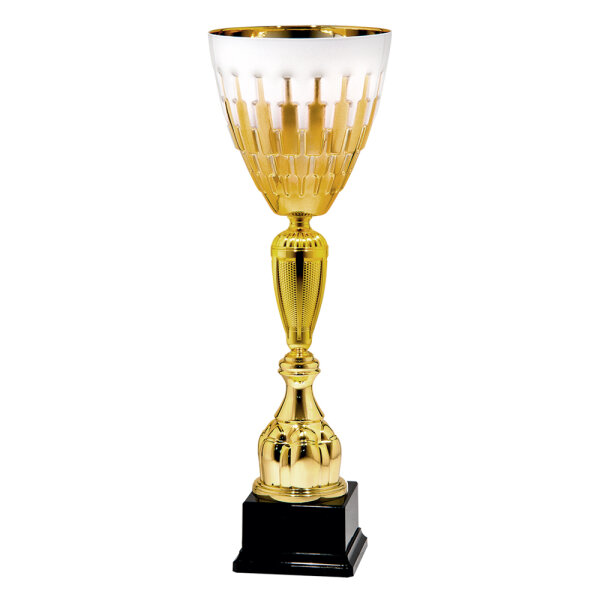 Pokal Patrick, gold/weiß, 5 Größen, 42-58 cm