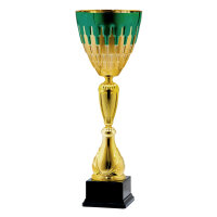 Pokal Patrick, gold/grün, 3 Größen, 46-54 cm