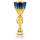 Pokal Lorenzo, gold/blau, 3 Größen, mit Logo oder Sportmotiv, 41-46 cm