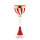 Pokal Peter, gold/rot/weiß, 3 Größen, 31-34 cn