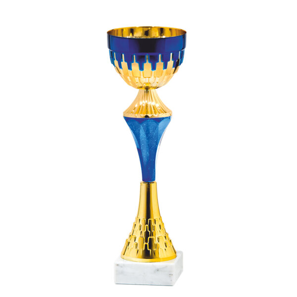 Pokal Dajane, gold/blau, 5 Größen, 28-38 cm