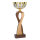 Pokal Gerit, gold/silber/holz, 39 cm