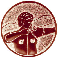 Bogenschießen, DM 50 mm, Standardemblem, bronze
