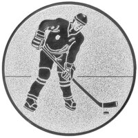 Eishockey Spieler, DM 50 mm, Standardemblem, silber