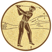 Golfspieler, DM 50 mm, Standardemblem, gold